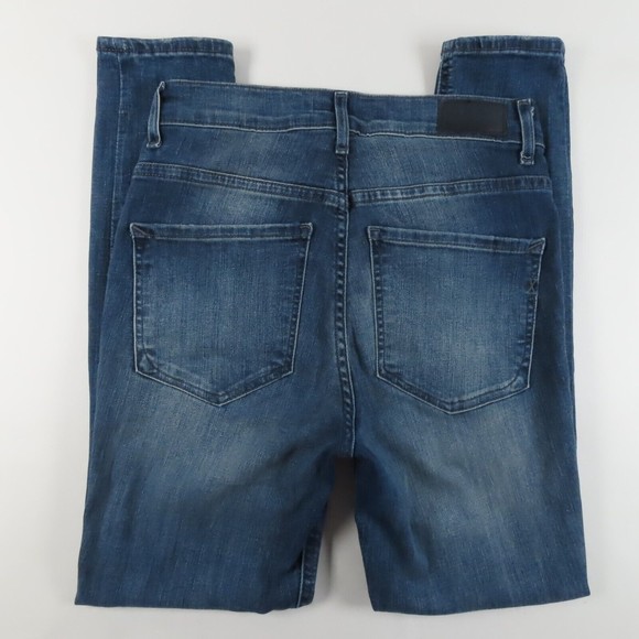 Express Womens Jeans Size 4s Legging High Rise Denim Perfect Medium Wash Blue - Picture 8 of 10